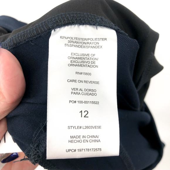 Wit & Wisdom Navy Wide-Leg Trousers - Picture 9 of 10